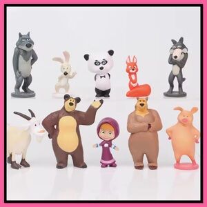 Masha & the Bear Colorful Animal Friends Playset